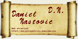 Daniel Nastović vizit kartica
